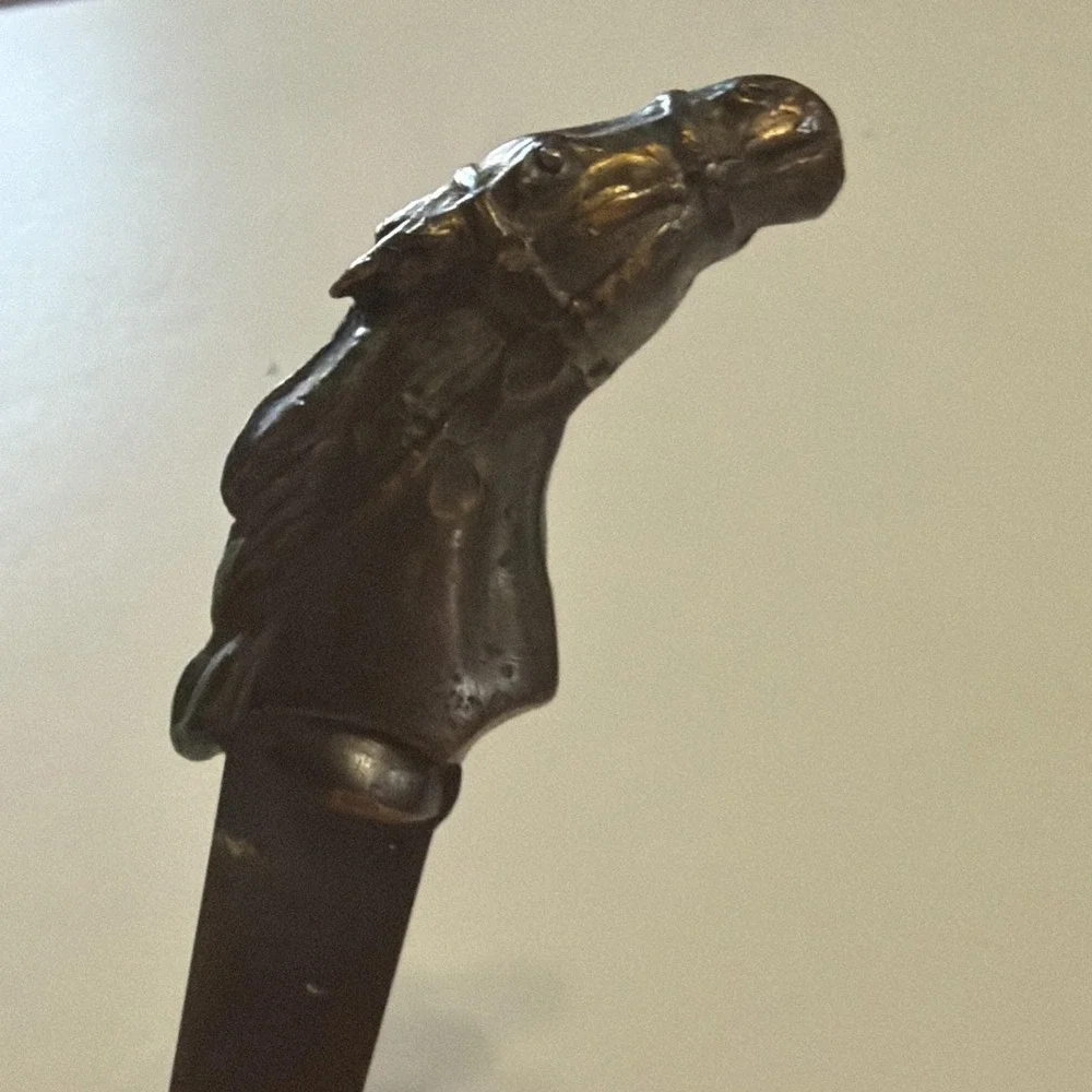 Vintage Horse Equestrian Letter Opener Cast Metal Latonia Race Newport KY USA